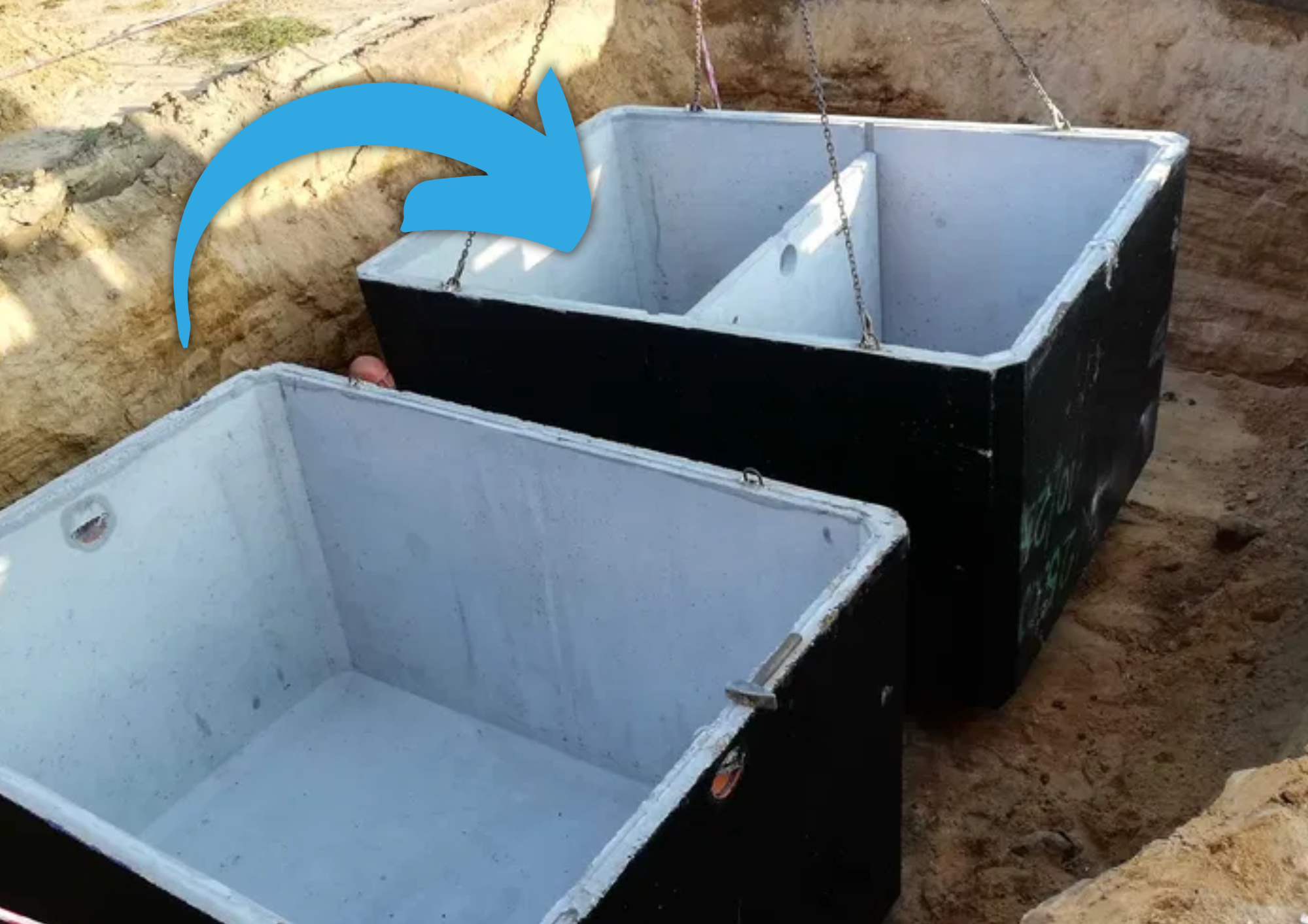 Szambo betonowe dwukomorowe 8m3 – trwałe i szczelne rozwiązanie dla domu