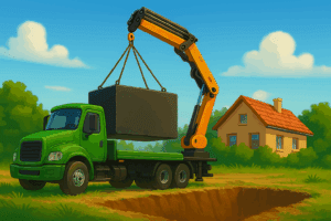 Szambo z dostawą i montażem – trwałe zbiorniki betonowe od producenta Mysłek