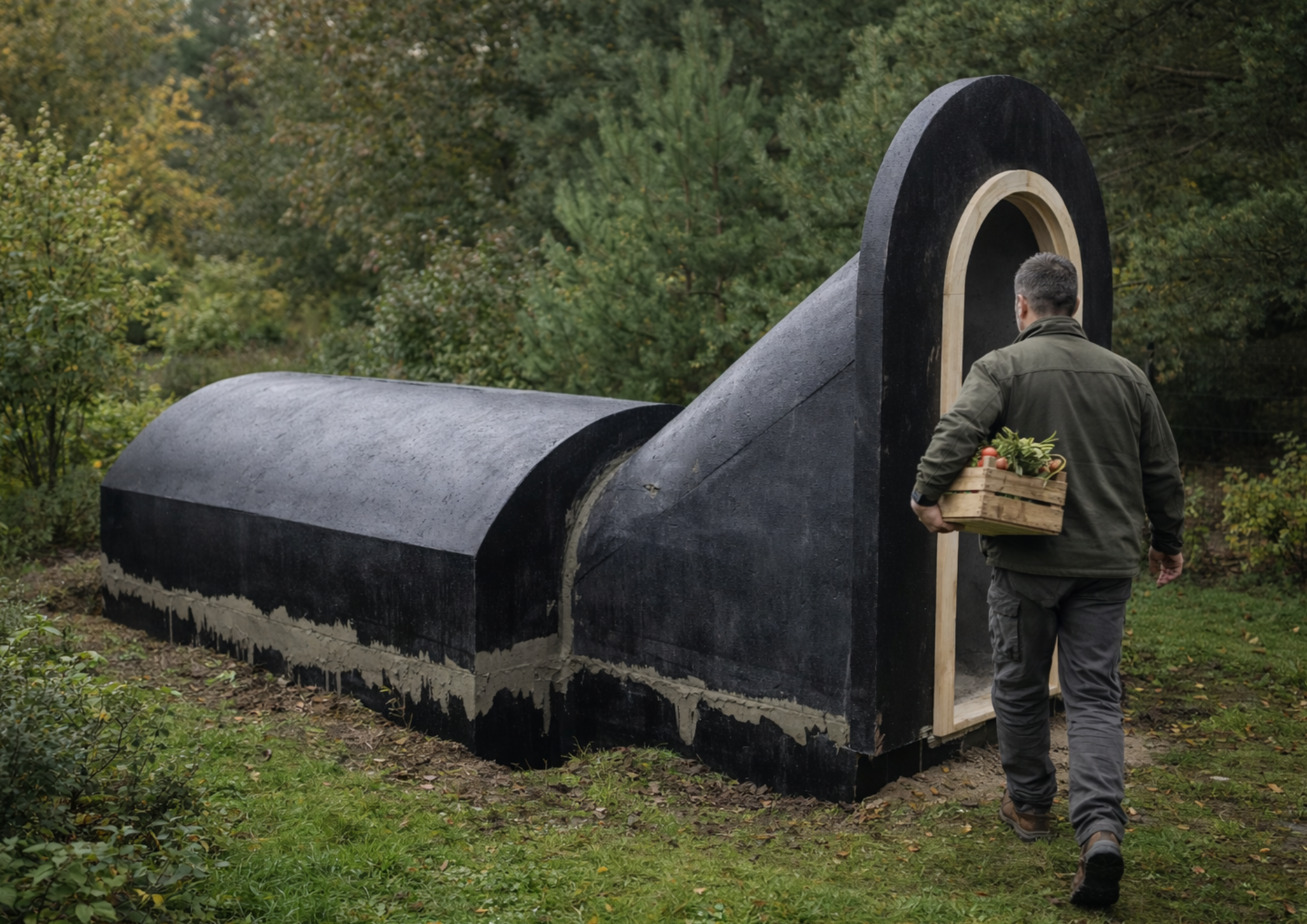 Piwniczka betonowa – gotowa piwnica ogrodowa ze schodami